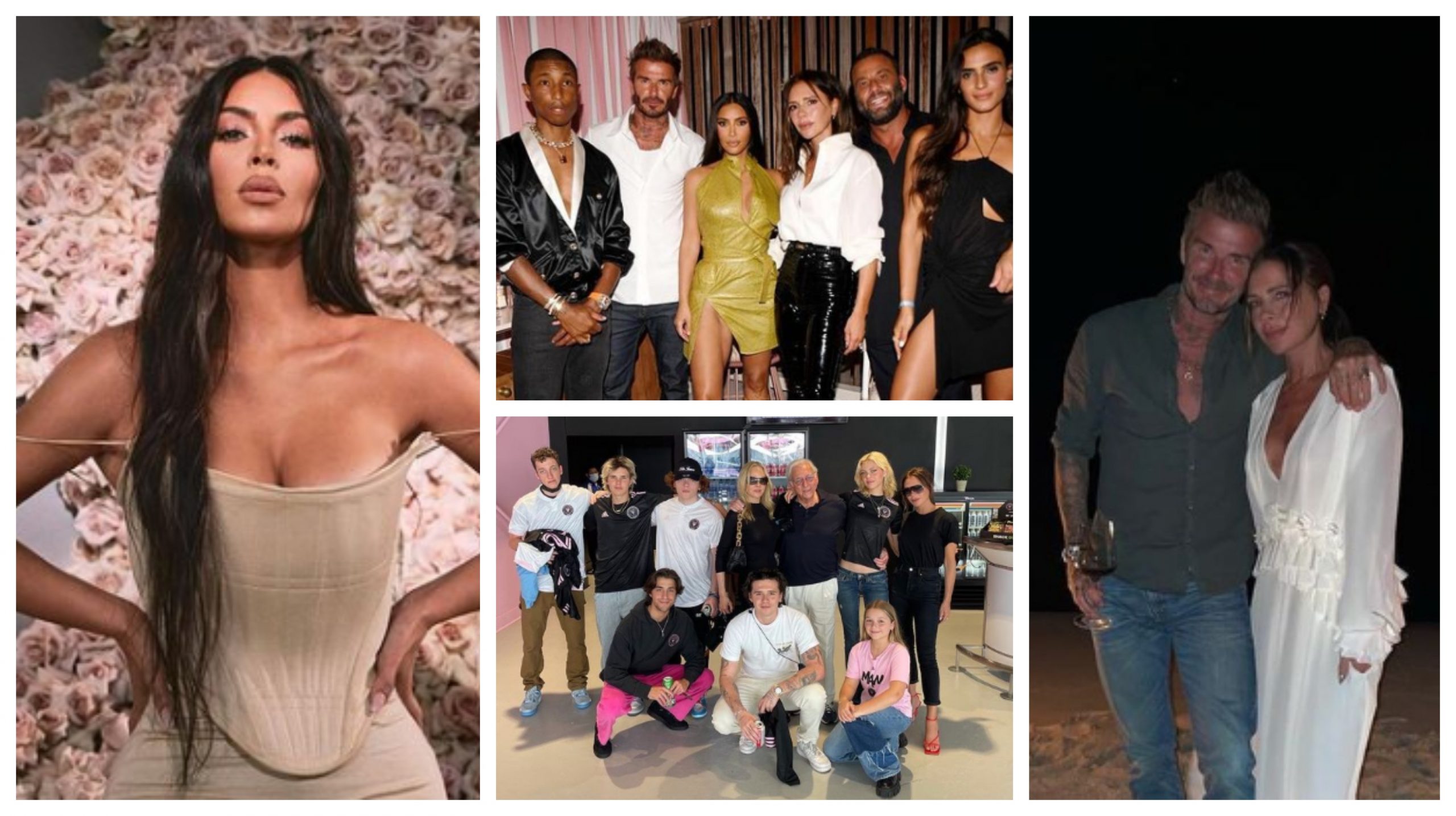 Kim Kardashian West, Victoria Beckham, and Pharrell Williams and