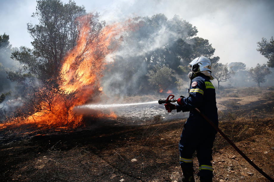 Пожар во Грција